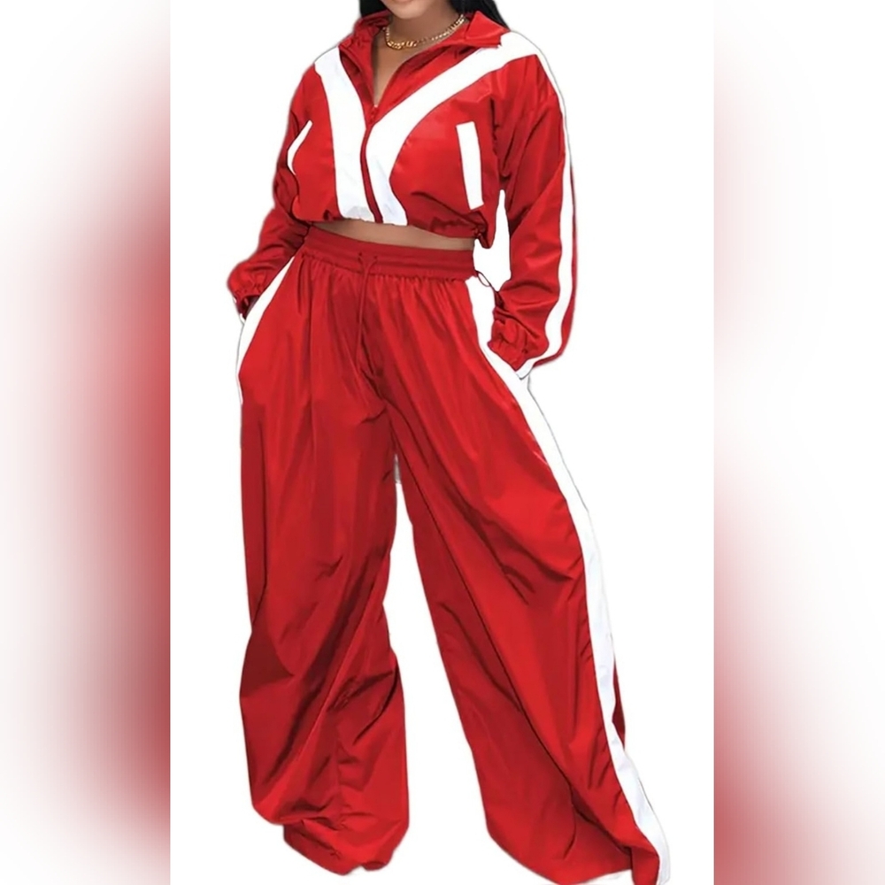 Red Women's Track Pants - Picture 1 of 2